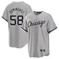 Ndoa C.White Sox #58 Seranthony Dom¡§anguez Player Gray Home Game Stitched Jerseys