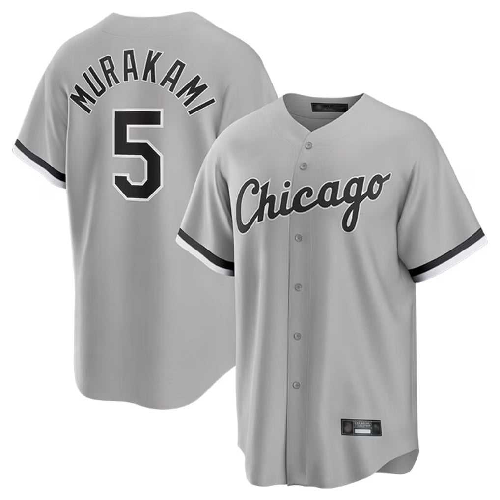 Ndoa C.White Sox #5 Munetaka Murakami Player Gray Home Game Stitched Jerseys