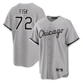Ndoa C.White Sox #72 Carlton Fisk Player Gray Home Game Stitched Jerseys
