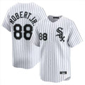 Ndoa C.White Sox #88 Luis Robert Jr Player White Stripe Limited Home Stitched Jerseys