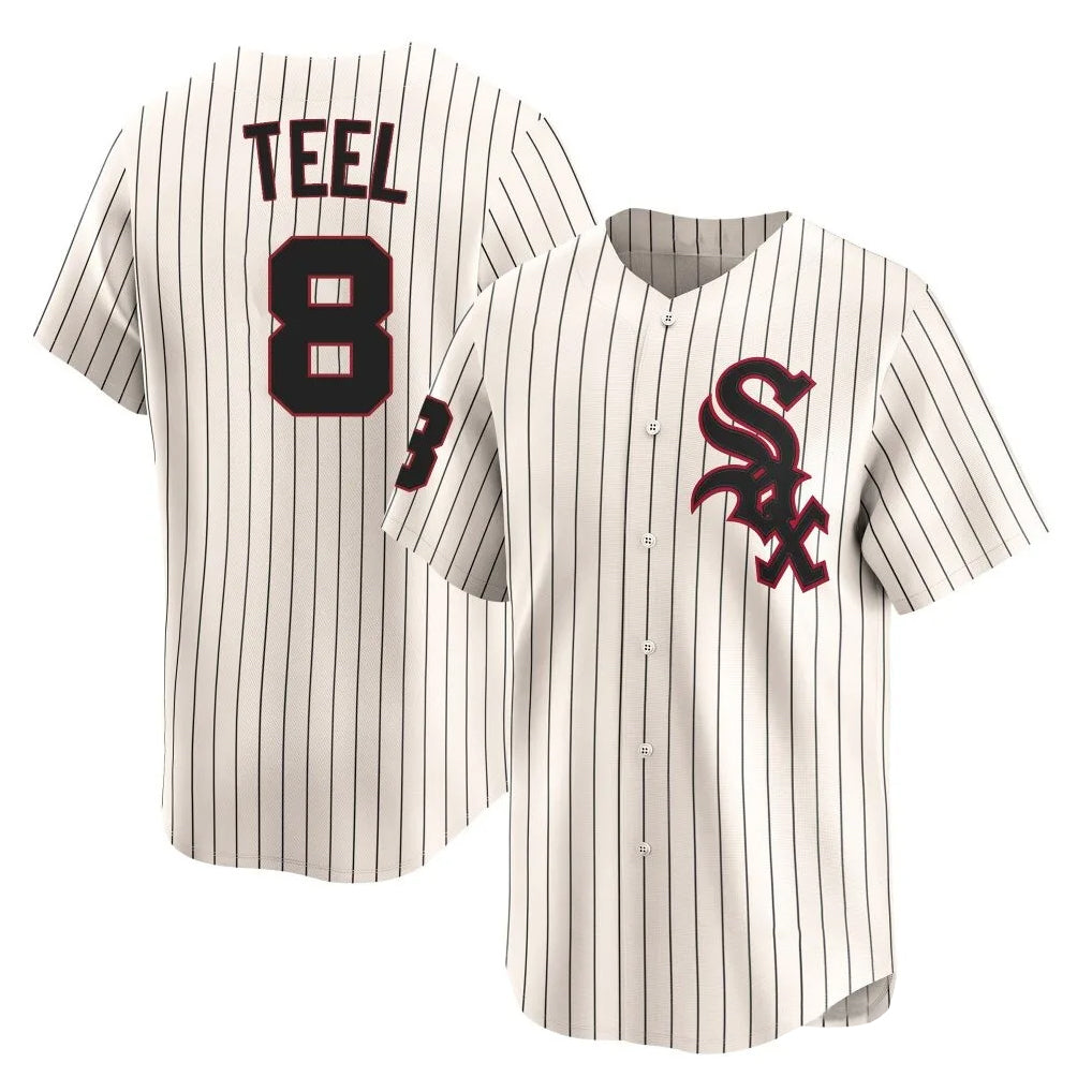 Ndoa C.White Sox #8 Kyle Teel Player Cream Cooperstown Collection Limited Home Stitched Jerseys