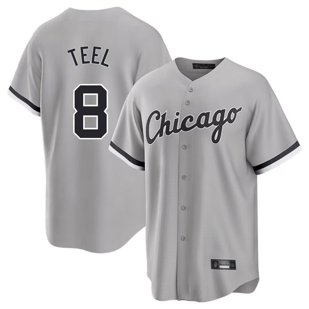 Ndoa C.White Sox #8 Kyle Teel Player Gray Home Game Stitched Jerseys