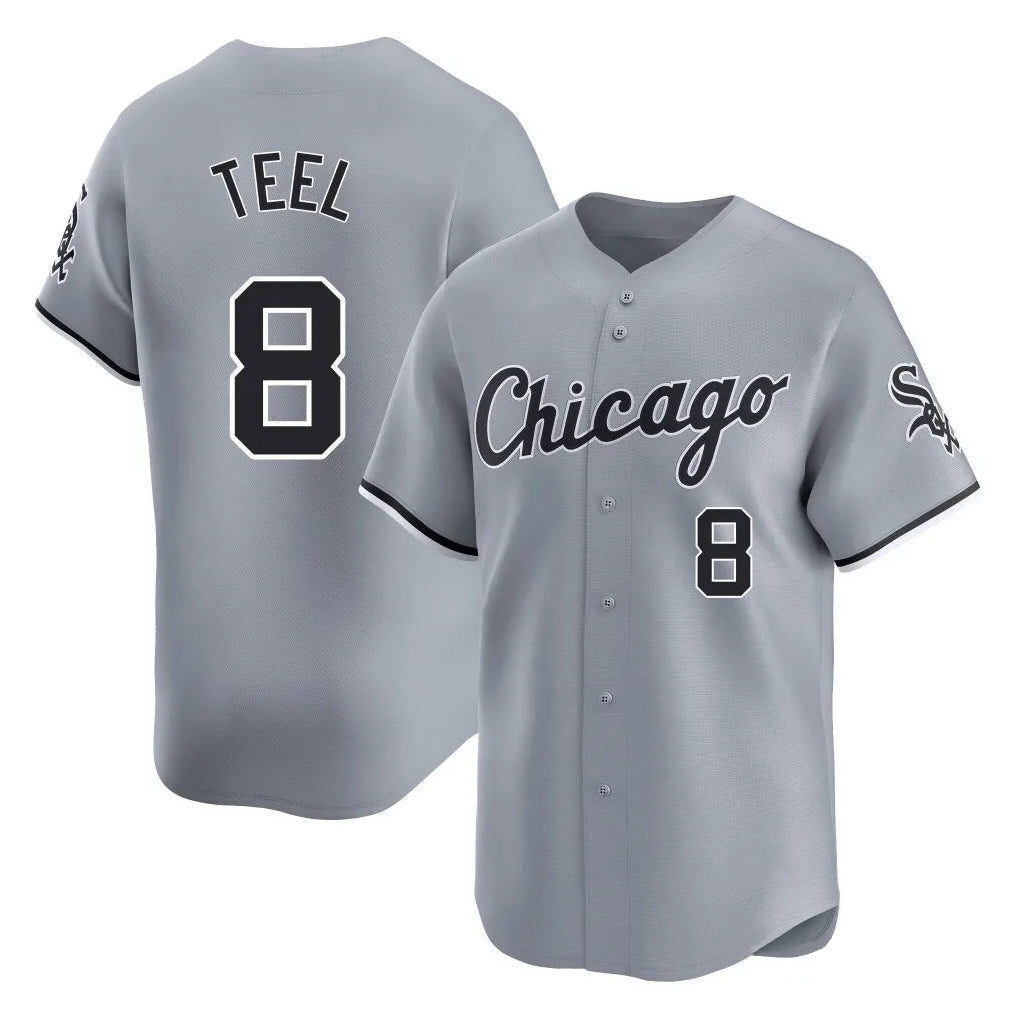 Ndoa C.White Sox #8 Kyle Teel Player Gray Road Limited Home Stitched Jerseys