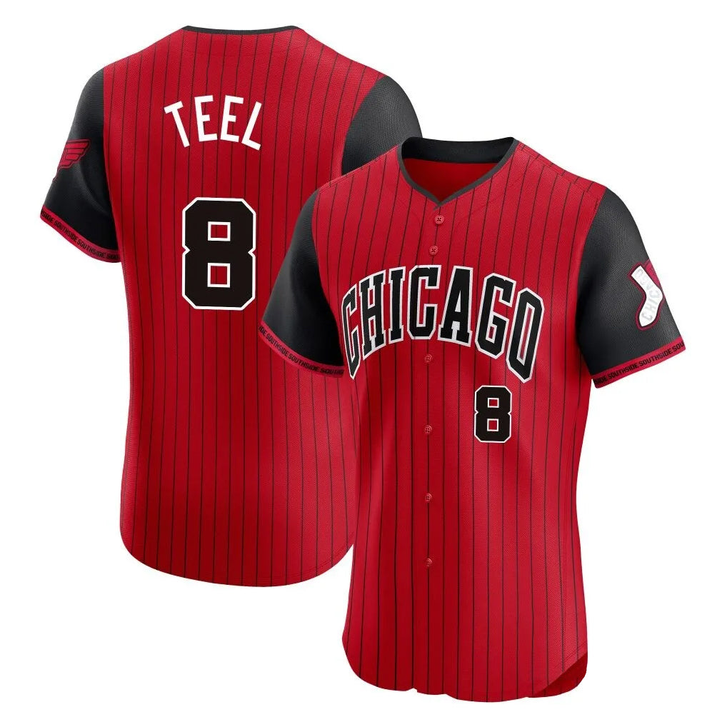 Ndoa C.White Sox #8 Kyle Teel Player Red City Connect Limited Elite Home Stitched Jerseys