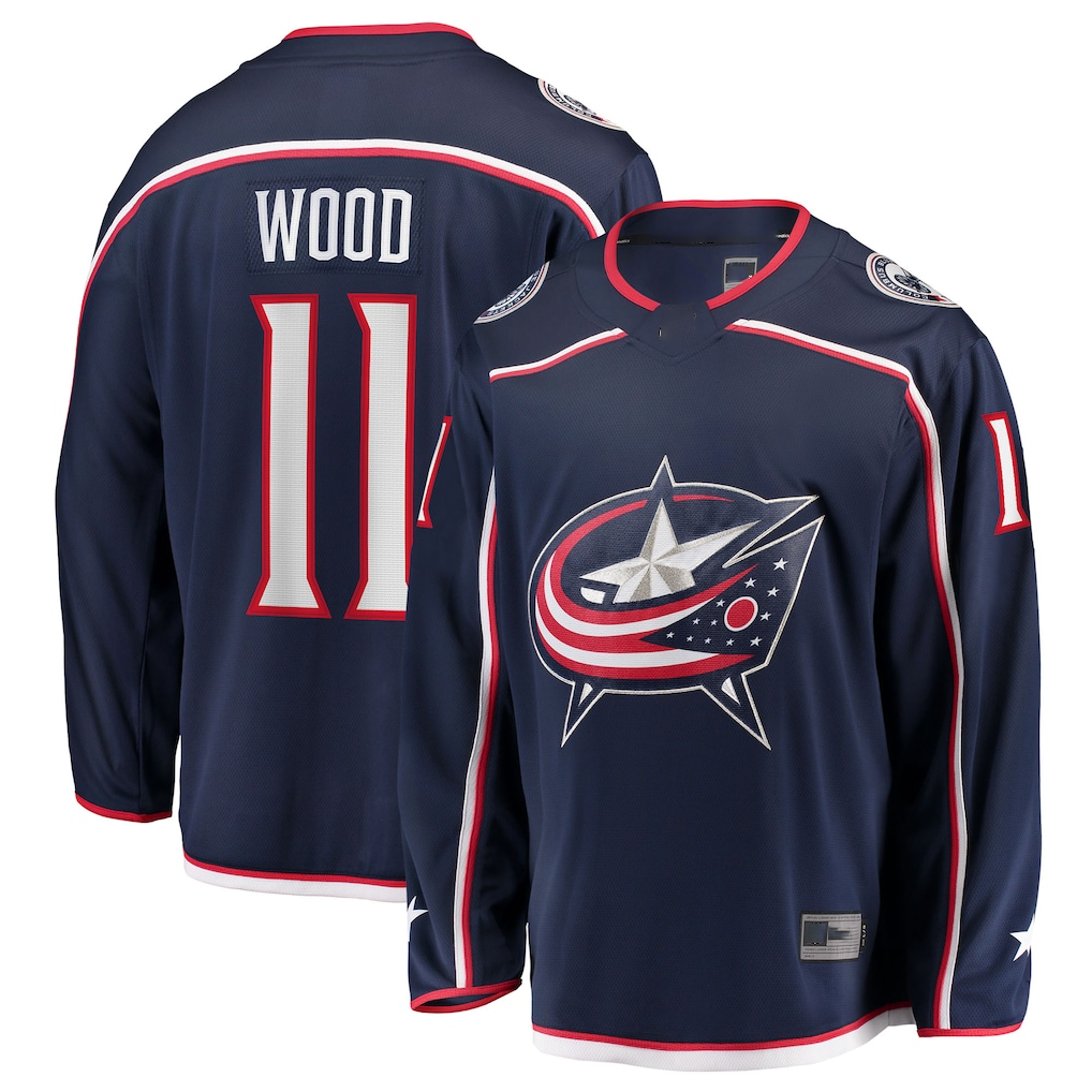 Ndoa CB.Jackets #11 Miles Wood Navy Home Breakaway Jersey