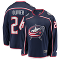 Ndoa CB.Jackets #24 Mathieu Olivier Navy Home Breakaway Jersey