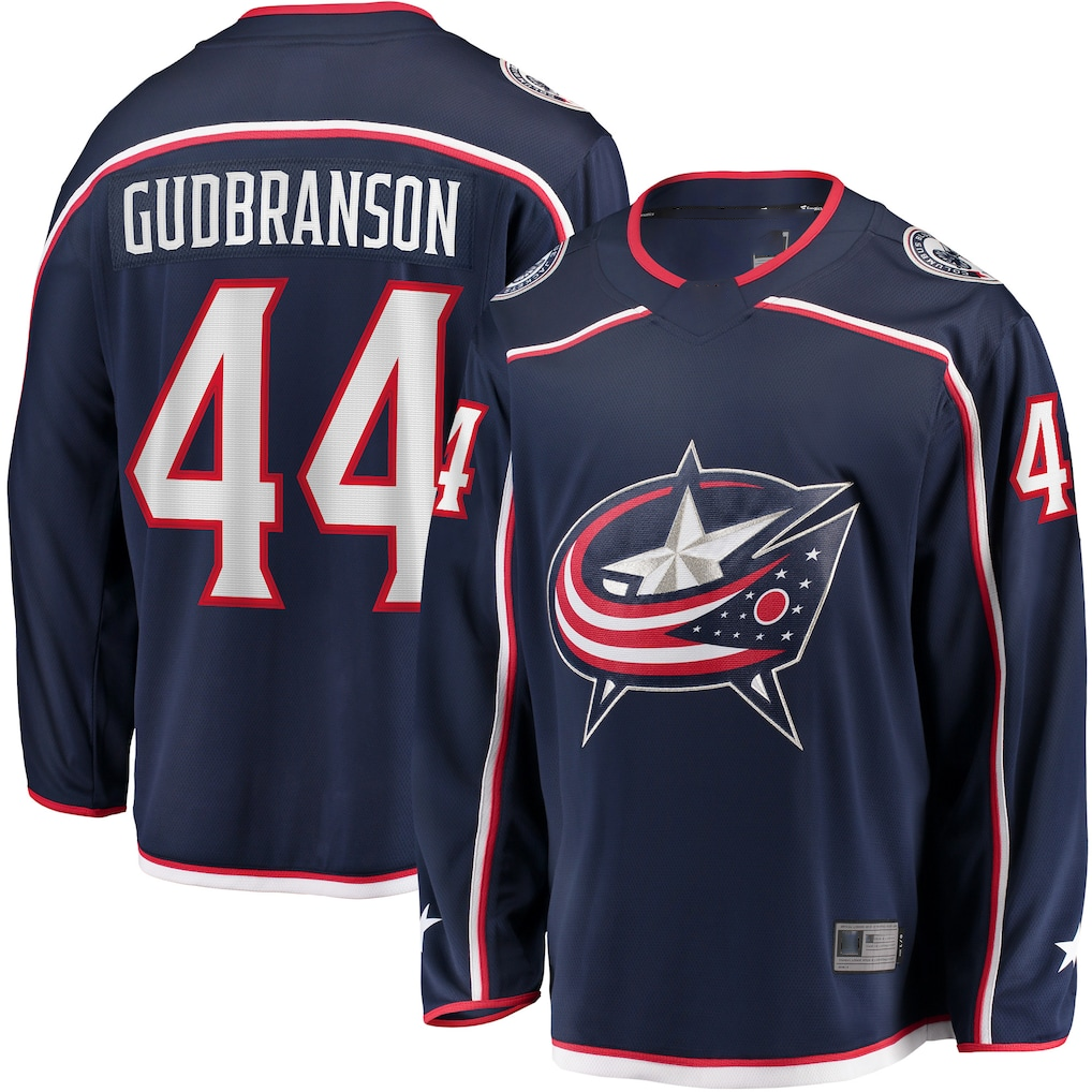 Ndoa CB.Jackets #44 Erik Gudbranson Navy Home Breakaway Player Jersey