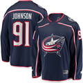 Ndoa CB.Jackets #91 Kent Johnson Navy Home Breakaway Jersey