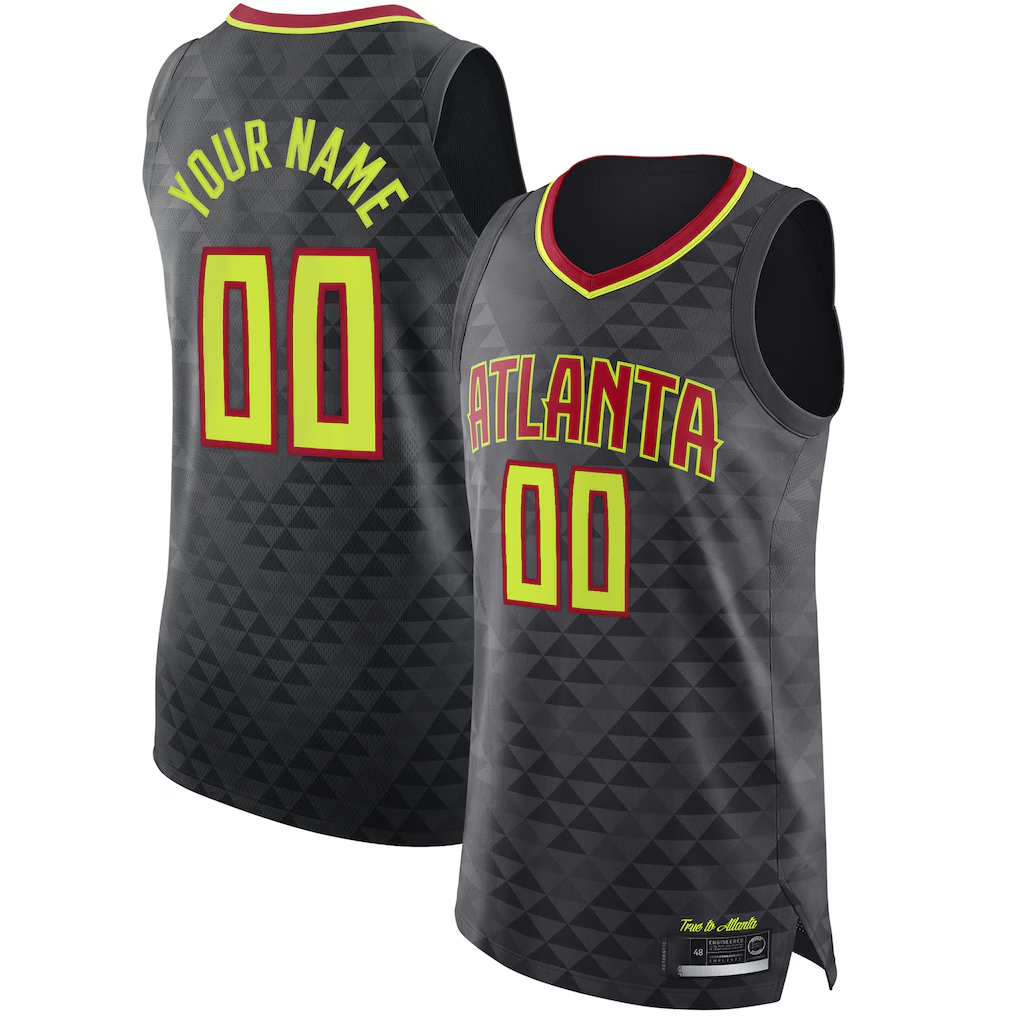 Ndoa Custom A.Hawks Black Authentic Jerseys - Icon Edition