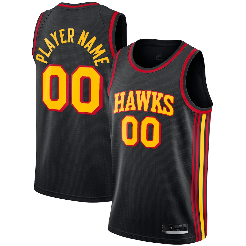 Ndoa Custom A.Hawks  Black Swingman Jerseys - Statement Edition
