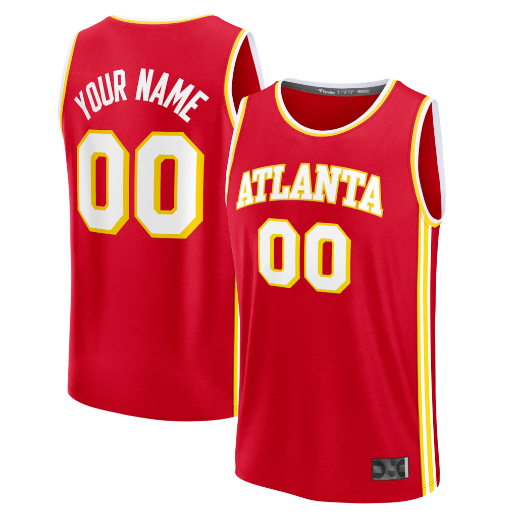 Ndoa Custom A.Hawks Red Fast Break Jerseys - Icon Edition
