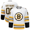 Ndoa Custom B.Bruins White Away Authentic Pro Stitched Jerseys
