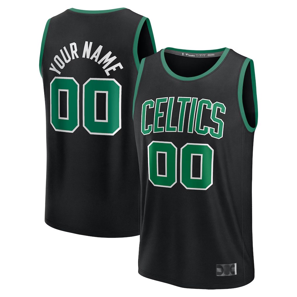 Ndoa Custom B.Celtics Black Fast Break Jerseys - Statement Edition