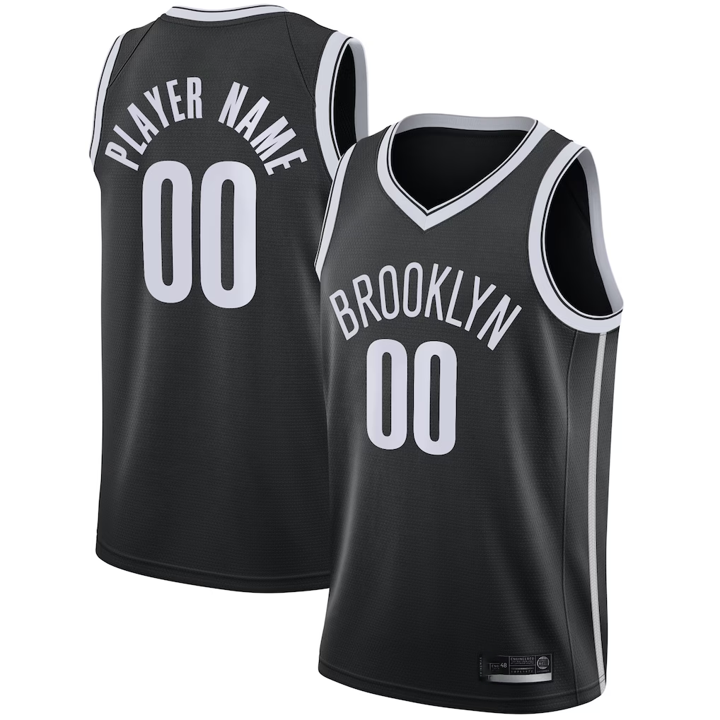 Ndoa Custom B.Nets Black 202021 Swingman Jerseys - Icon Edition