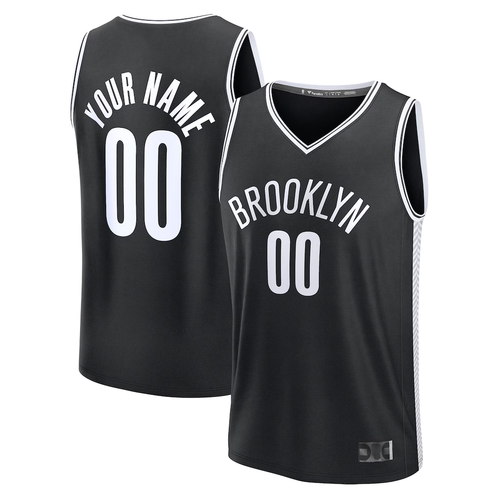 Ndoa Custom B.Nets Black Fast Break Jerseys - Icon Edition