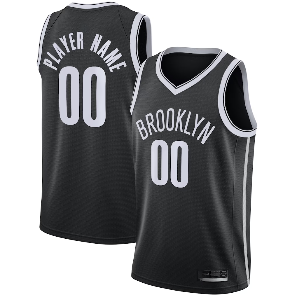 Ndoa Custom B.Nets Black Swingman Jerseys - Icon Edition