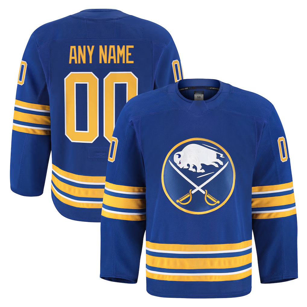 Ndoa Custom B.Sabres Royal Home Authentic Pro Stitched Jerseys