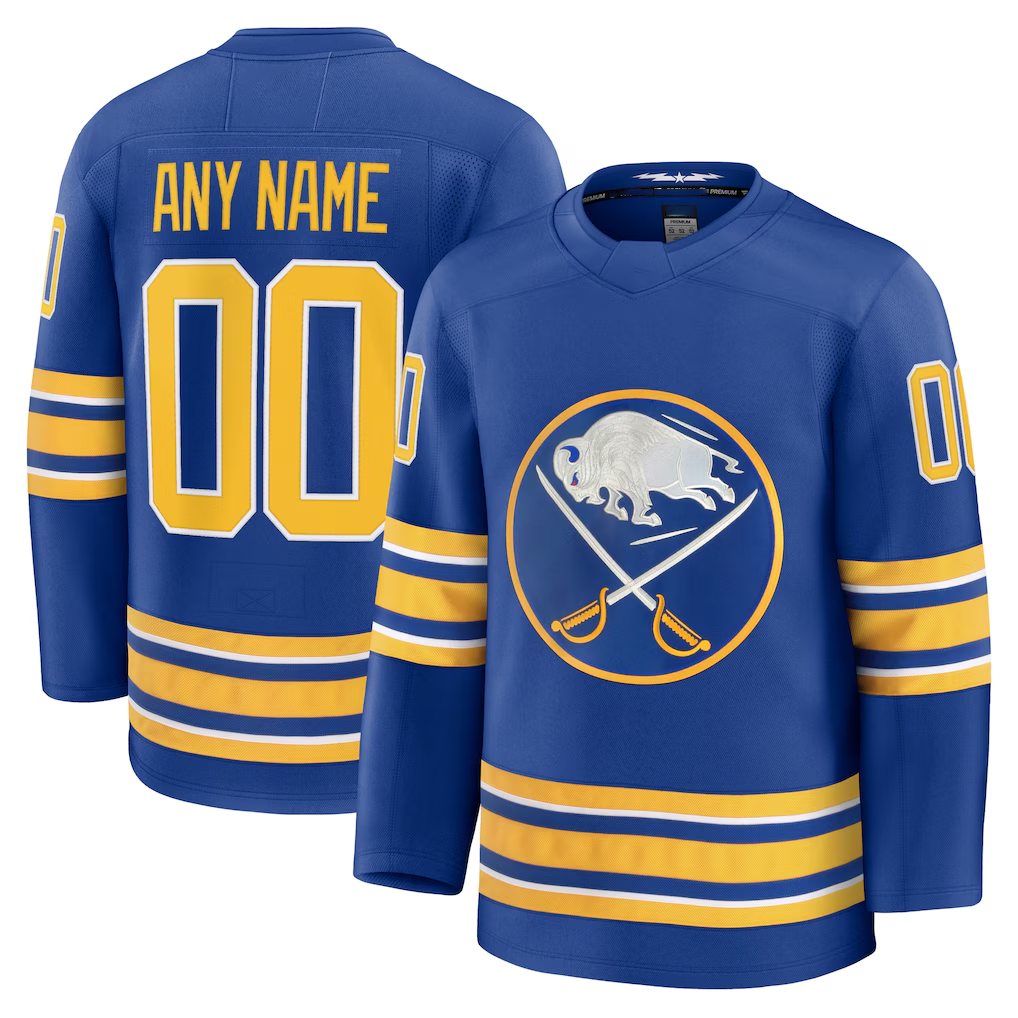 Ndoa Custom B.Sabres Royal Home Premium Stitched Jerseys