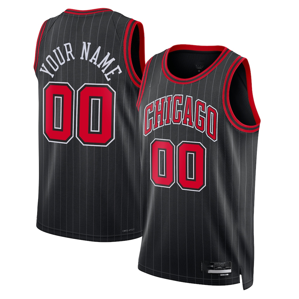 Ndoa Custom C.Bulls Black 2022-23 Swingman Jerseys - Statement Edition