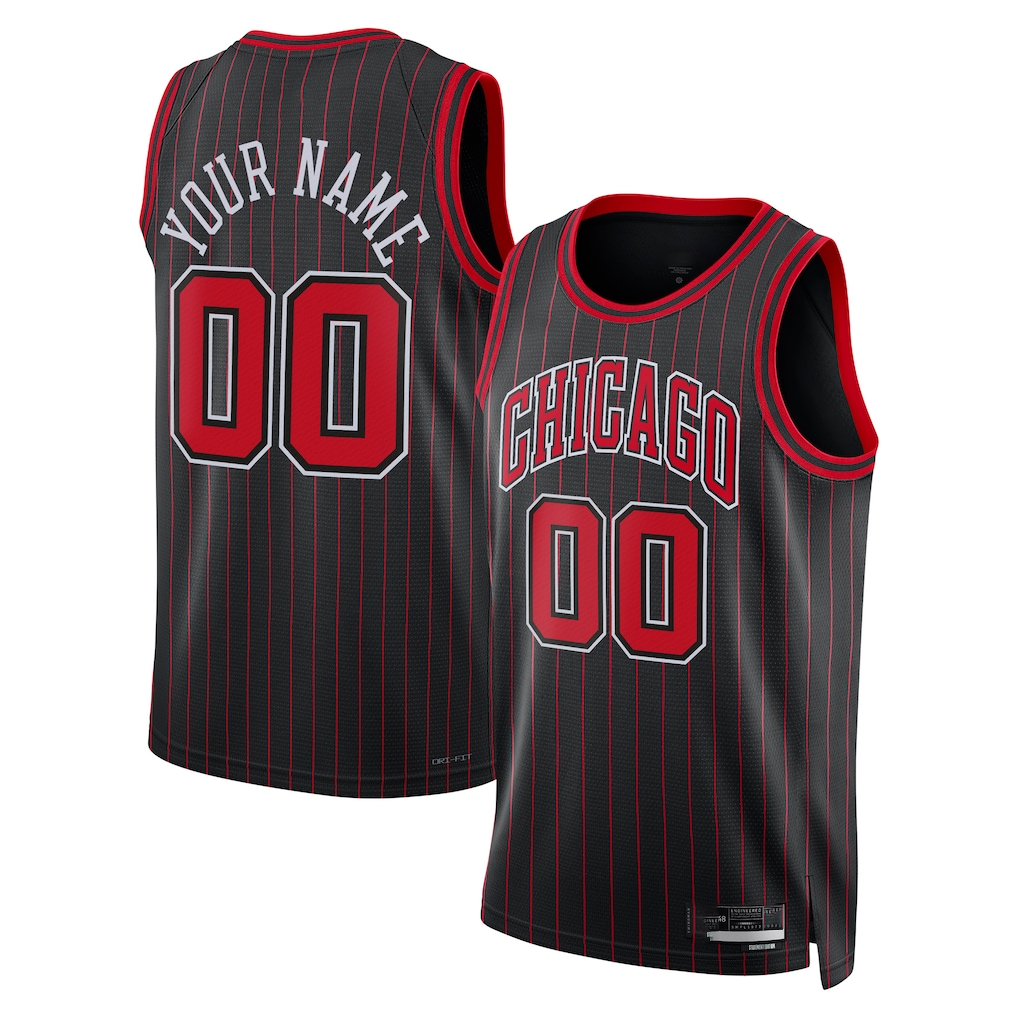 Ndoa Custom C.Bulls Black Swingman Jerseys - Statement Edition