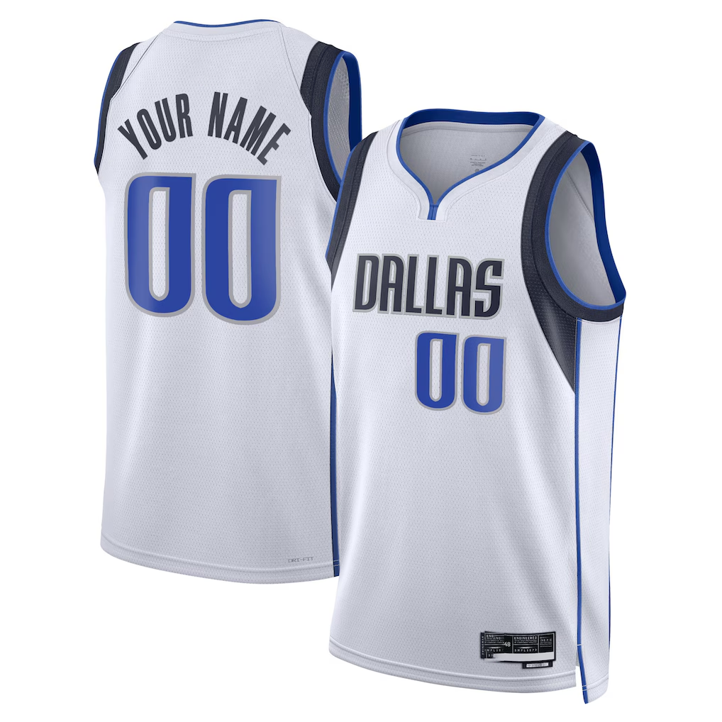 Ndoa Custom D.Mavericks White Swingman Jerseys - Association Edition