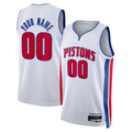 Ndoa Custom D.Pistons White Swingman Jerseys - Association Edition