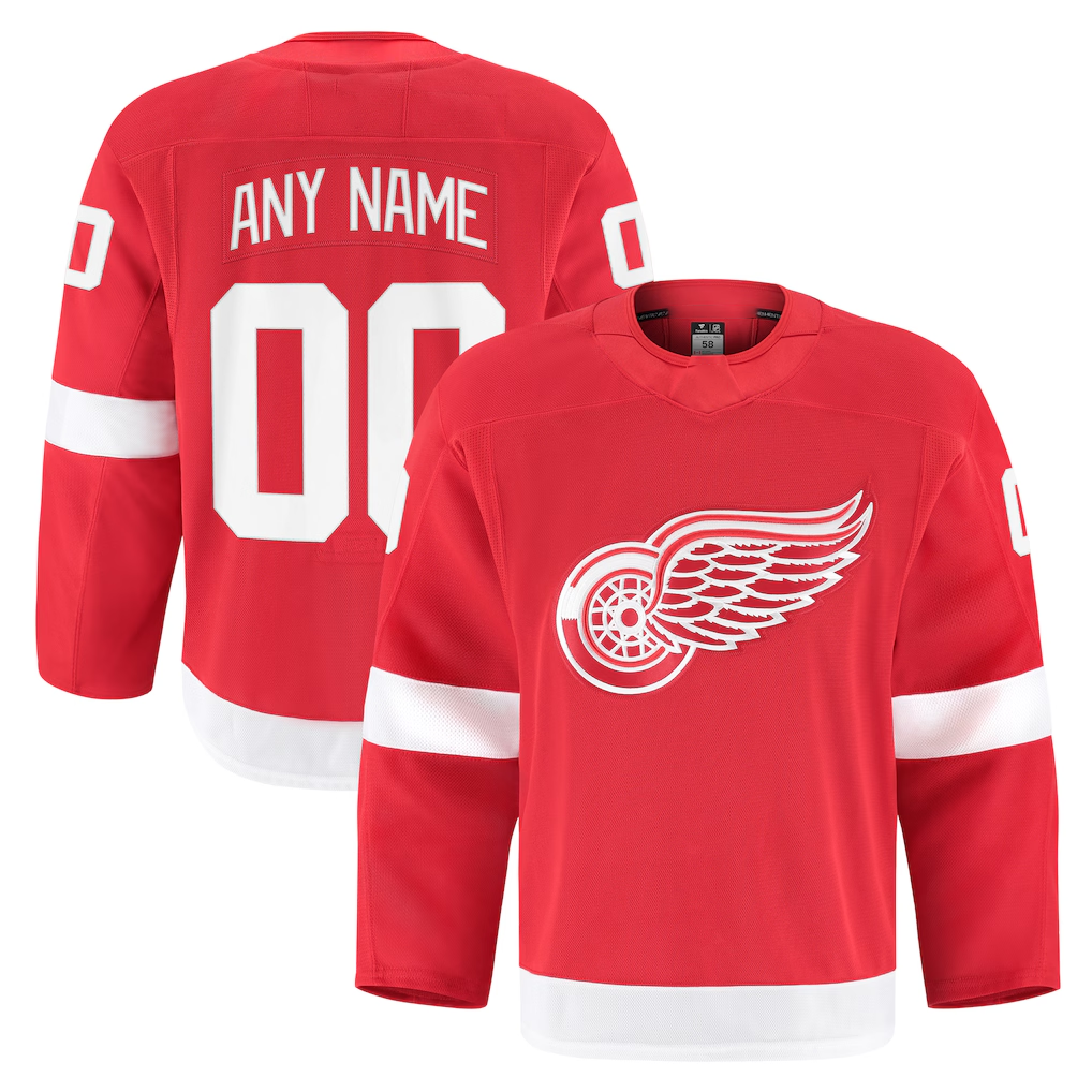 Ndoa Custom D.Red wings Red Home Authentic Pro Jerseys