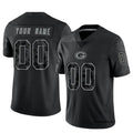 Ndoa Custom GB.Packers Black REFLECTIVE Limited Stitched Jerseys