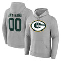 Ndoa Custom GB.Packers Gray Circuit Logo Pullover Hoodies Limited Game Any Name & Numbers Stitched Jerseys