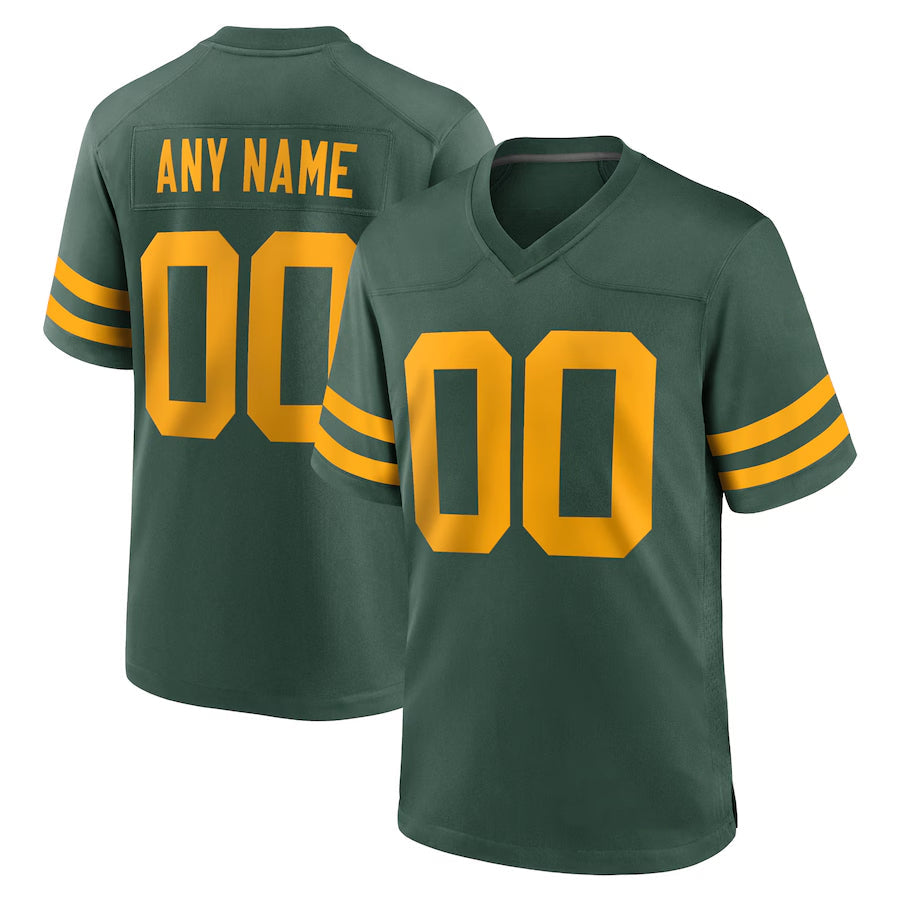 Ndoa Custom GB. Packers Green Alternate Game Stitched Jerseys