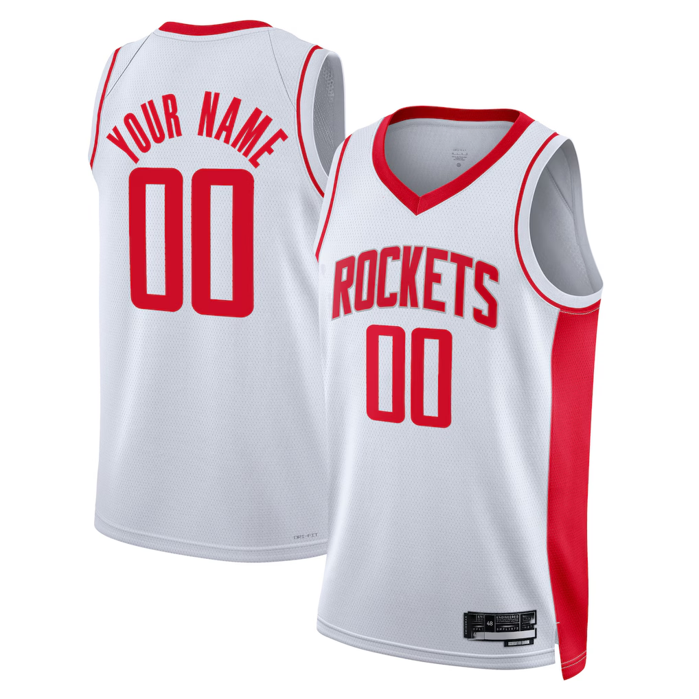 Ndoa Custom H.Rockets White 2022-2023 Swingman Stitched Jerseys- Statement Edition