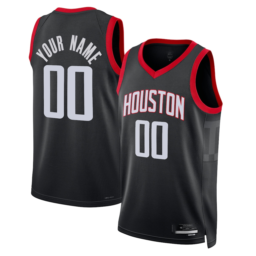 Ndoa Custom H.Rockets Black Swingman Stitched Jerseys-Association Edition