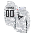 Ndoa Custom H.Texans Arctic Camo Salute to Service Hoodies Any Name & Numbers Stitched Jerseys