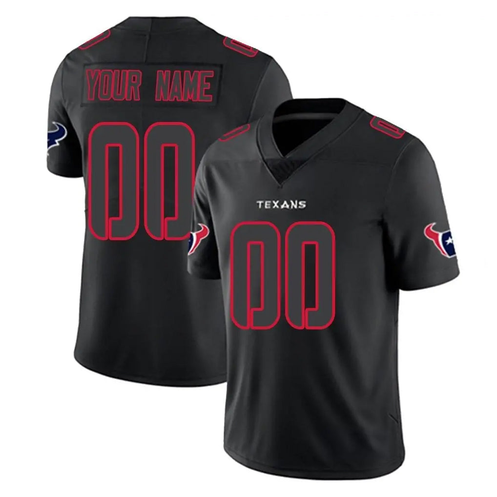 Ndoa Custom H.Texans Black Impact Limited Game Any Name & Numbers Stitched Jerseys