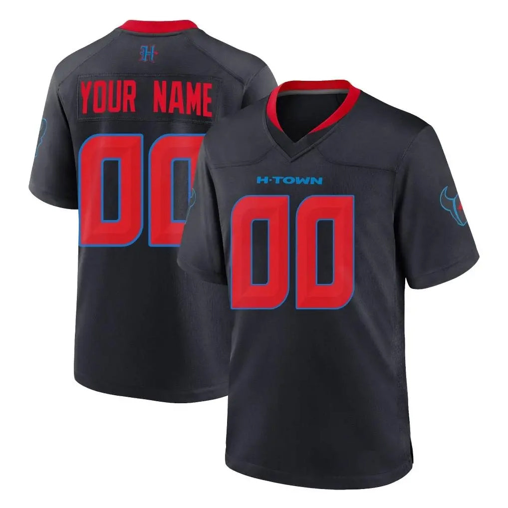 Ndoa Custom H.Texans Navy 2nd Alternate Home Game Any Name & Numbers Stitched Jerseys