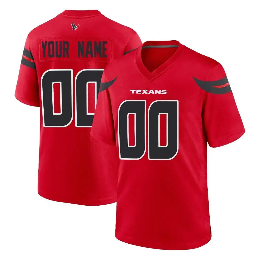 Ndoa Custom H.Texans Red Alternate Home Game Any Name & Numbers Stitched Jerseys