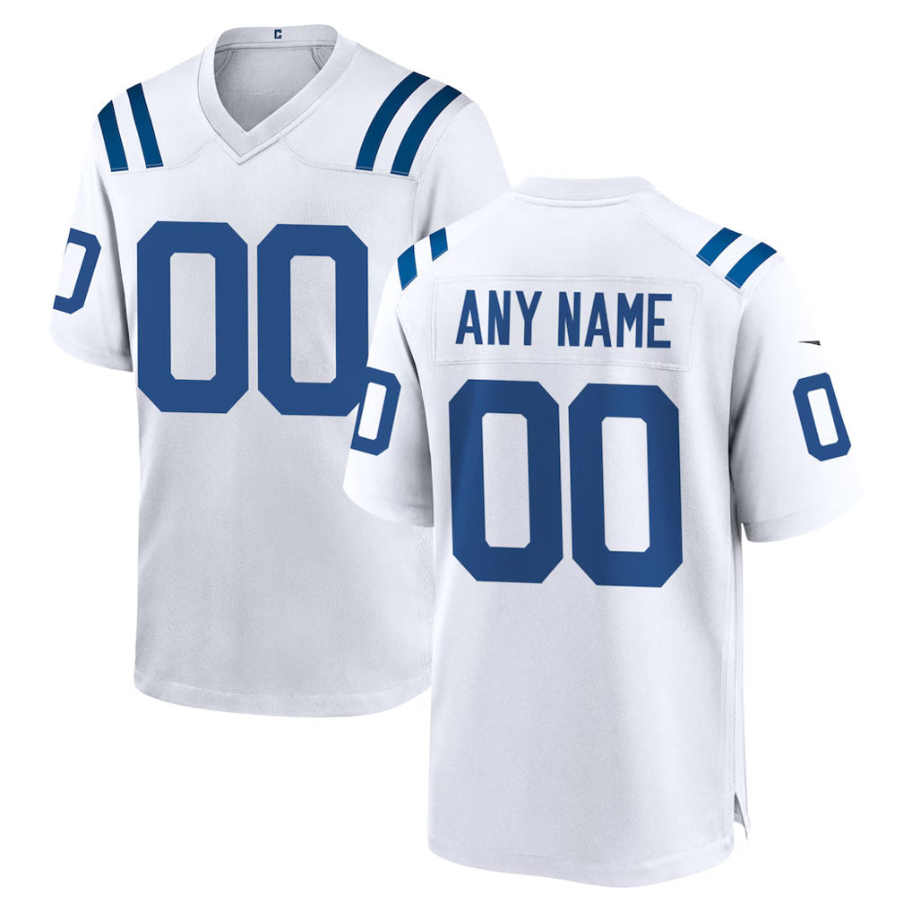 Ndoa Custom IN.Colts White Home Game Any Name & Numbers Stitched Jerseys