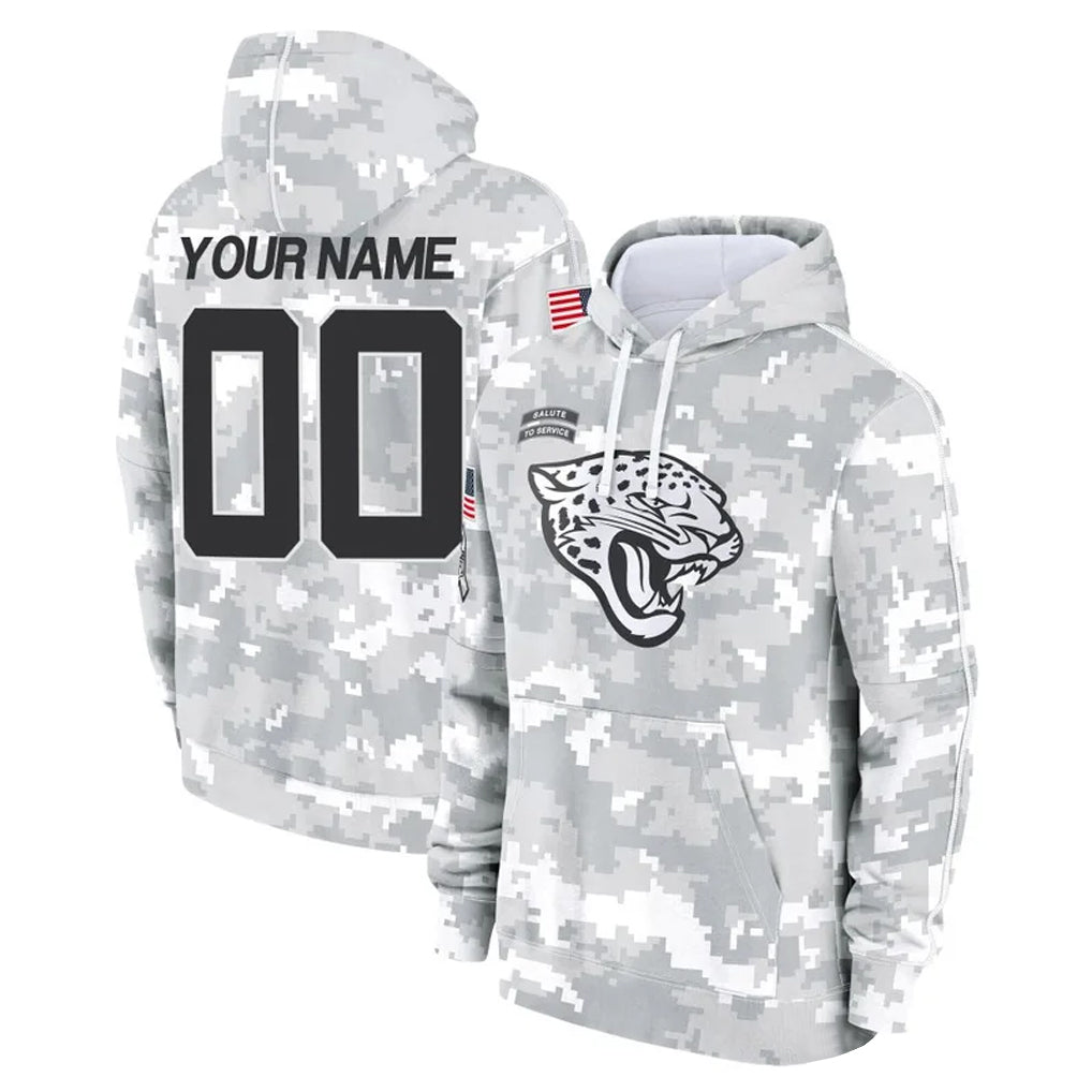 Ndoa Custom J.Jaguars Arctic Camo Salute to Service Hoodies Limited Game Any Name & Numbers Stitched Jerseys