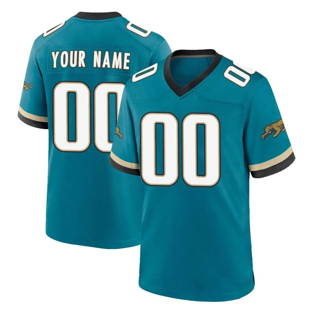 Ndoa Custom J.Jaguars Teal Prowler Throwback Limited Home Game Any Name & Numbers Stitched Jerseys