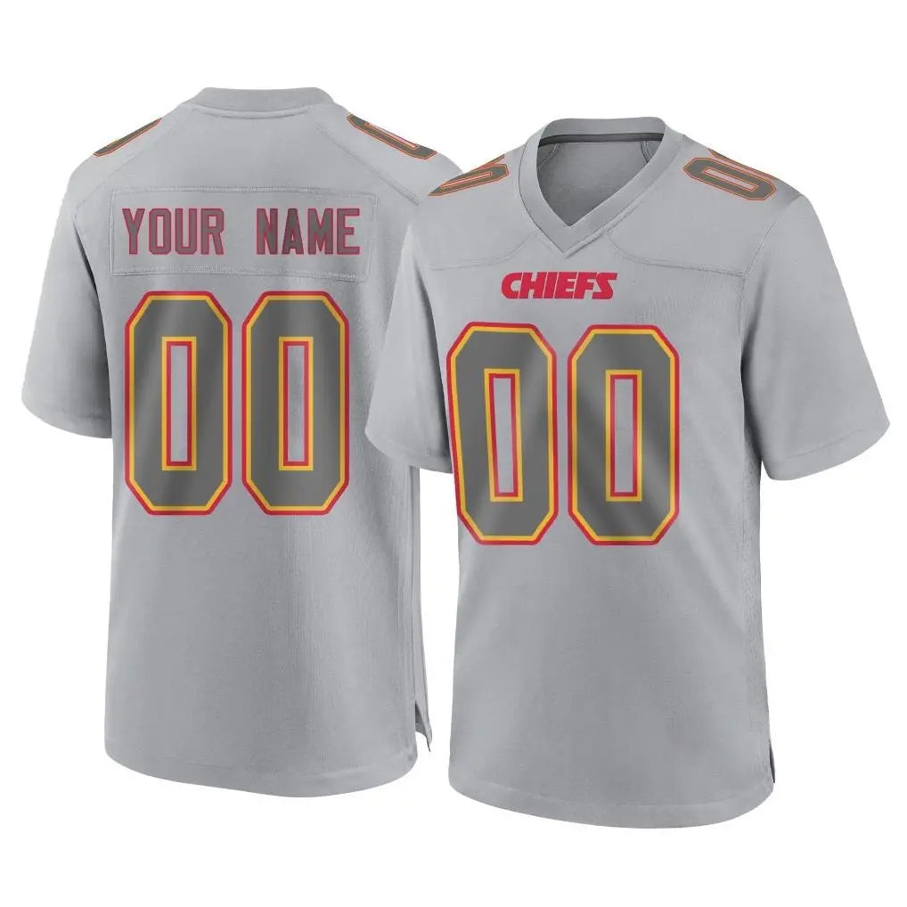 Ndoa Custom KC.Chiefs Gray Atmosphere Fashion Game Any Name & Numbers Stitched Jerseys
