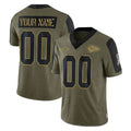 Ndoa Custom KC.Chiefs Olive Salute To Service Limited Game Any Name & Numbers Stitched Jerseys
