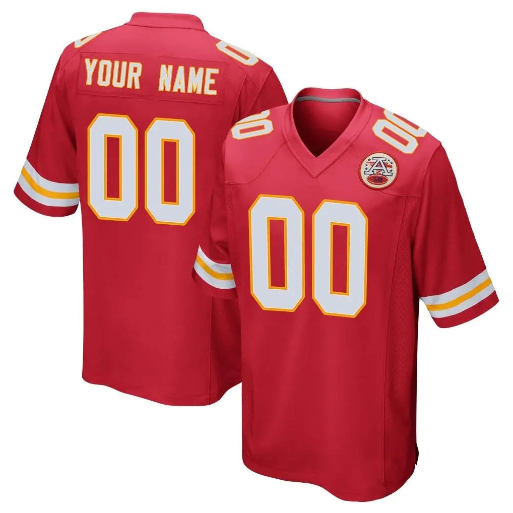 Ndoa Custom KC.Chiefs Red Home Game Any Name & Numbers Stitched Jerseys