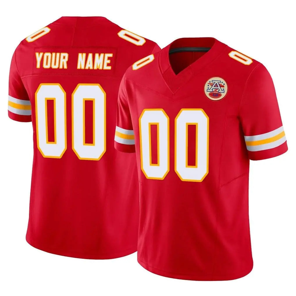 Ndoa Custom KC.Chiefs Red Limited Vapor F.U.S.E. Home Game Any Name & Numbers Stitched Jerseys