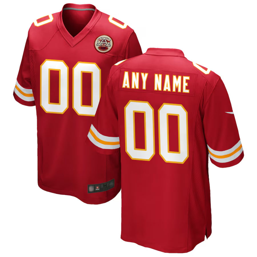 Ndoa Custom KC.Chiefs Red Replica Game Stitched Jerseys