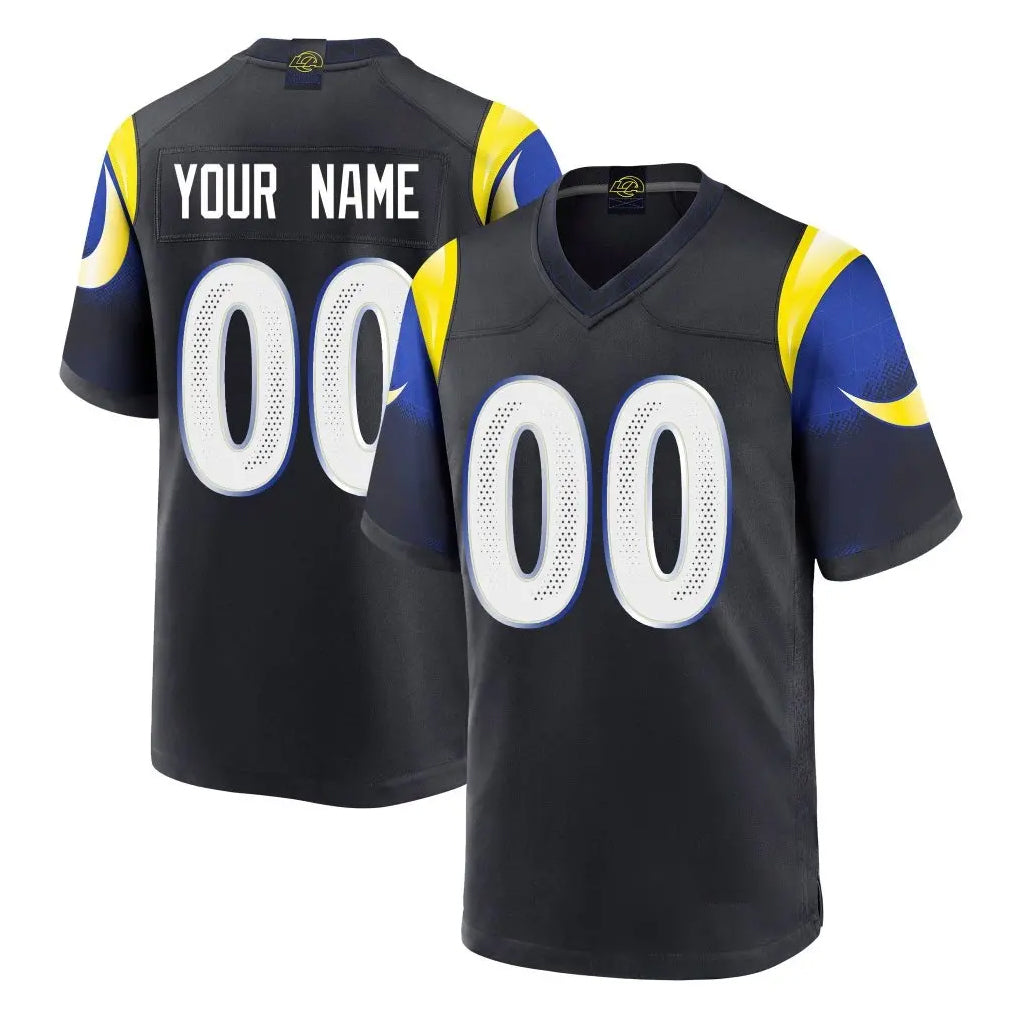 Ndoa Custom LA.Rams Black Midnight Rivalries Collection Home Game Any Name & Numbers Stitched Jerseys