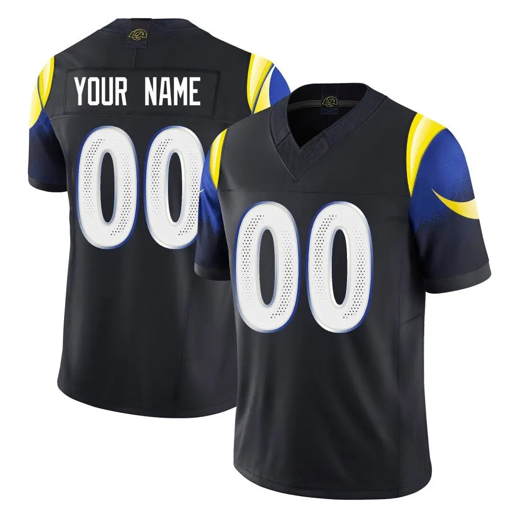 Ndoa Custom LA.Rams Black Midnight Rivalries Collection Limited Home Game Any Name & Numbers Stitched Jerseys