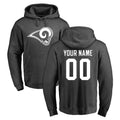 Ndoa Custom LA.Rams Gray Pullover Hoodie Limited Game Any Name & Numbers Stitched Jerseys