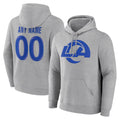 Ndoa Custom LA.Rams Light Gray Pullover Hoodie Limited Game Any Name & Numbers Stitched Jerseys