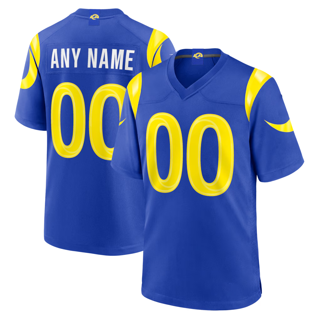 Ndoa Custom LA.Rams Royal Game Stitched Jerseys