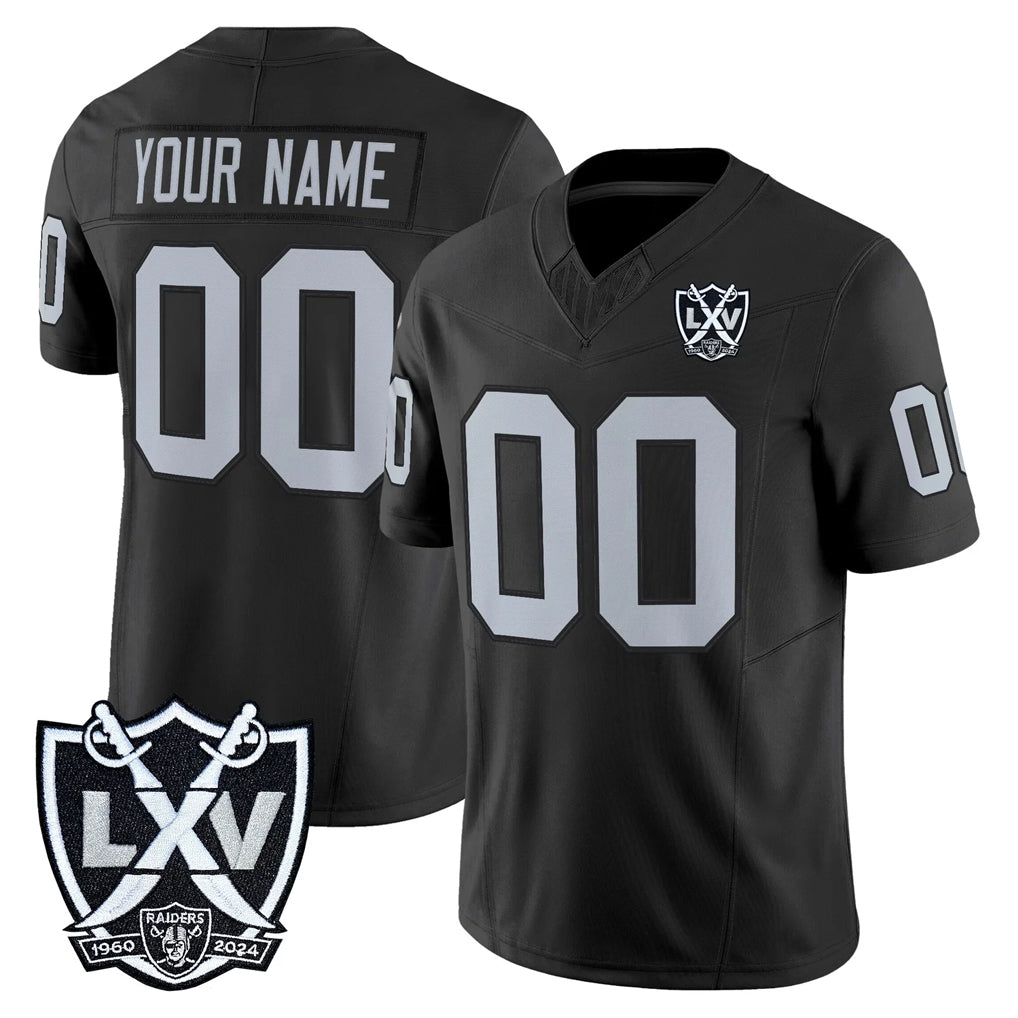Ndoa Custom LV.Raiders Black 2026 Vapor Limited Home Game Any Name & Numbers Stitched Jerseys
